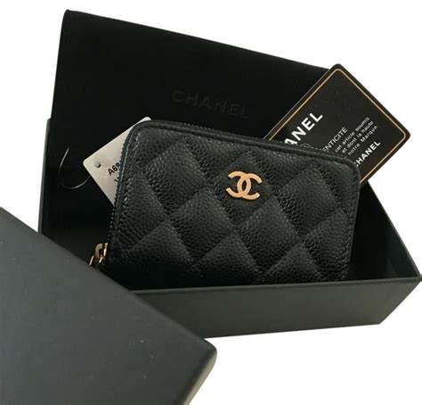 chanel card holder zip wallet|chanel card holder zip around.